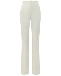 Max Mara - Broeken ,Wit ,Leer Mxecrine Pantalone - Lyst