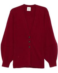 THE GARMENT - Roter V-Ausschnitt Woll-Kaschmir Pullover - Lyst