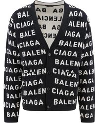 Balenciaga - Intarsien-Cardigan mit V-Ausschnitt - Lyst