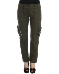 Ermanno Scervino - Green Wool Blend Loose Fit Cargo Pants - Lyst