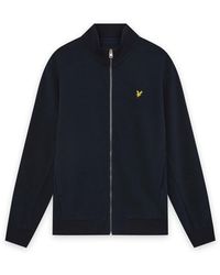Lyle & Scott - Hoodies & Sweatvesten ,Blauw ,Pique Zip Through Sweatshirt - Lyst
