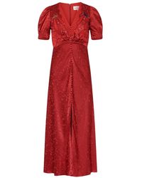 Saloni - Lea Lange Zijden Jurk - Lyst