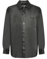MSGM - Schwarze stilvolle hemden für männer - Lyst