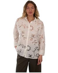 Semicouture - Overhemden ,Wit ,Katoen Blouses & Shirts - Lyst