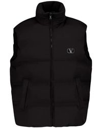 Valentino Garavani - Zwarte Nylon Hooded Vest - Lyst