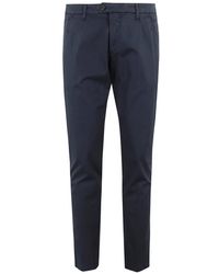 Roy Rogers - Blauwe Gabardine Chino Broek Slim Fit - Lyst