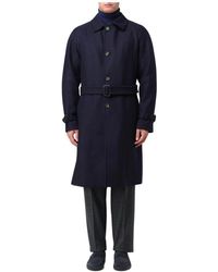 Manuel Ritz - Blauer Wollmantel - Lyst