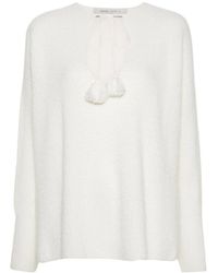 Golden Goose - Tassel Detail Ribbed Knit Sweater - Lyst