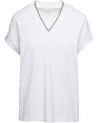 Brunello Cucinelli - Camiseta de oliva gyrocollo - Lyst