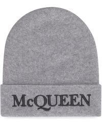 McQueen - Logo-Bestickte Beanie - Lyst