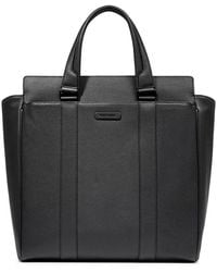 Piquadro - Tote Bag Aus Leder Mit Laptop-Fach Und Tasche Für Connequ, Stoßfest Ausgepolstert - Lyst