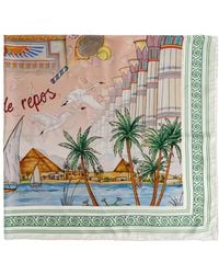 CASABLANCA - Accessoires ,Veelkleurig ,Zijden Sjaal Met Print - Lyst