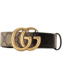 Gucci - Leren Riem Met Gg-Motief - Lyst