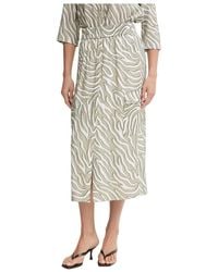 MARC AUREL - Rokken ,Groen ,Polyester Uitlopende Midi Rok - Lyst