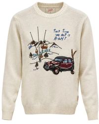 Bob - Truien & Vesten ,Wit ,Wol Trui Met Ronde Hals - Lyst