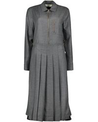 Fendi - Midi-Jurk Met Ceintuur - Lyst
