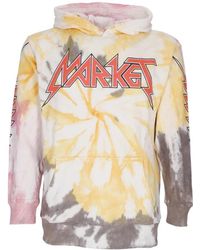 Market - Hoodies & Sweatvesten ,Veelkleurig ,Katoen Tie-Dye Smiley Hoodie Lange Mouwen - Lyst