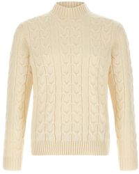 Zanone - Truien & Vesten ,Wit ,Wol Wolf Mock-Neck Sweater - Lyst