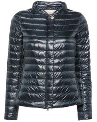 Herno - Jassen ,Blauw ,Leer Elena Jacket - Lyst