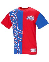Mitchell & Ness - Tops ,Rood ,Katoen Nba Play By Play Tee - Lyst