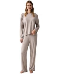 DKNY - Nachtkleding ,Pyjama Met Lange Mouwen En Logo-Opdruk - Lyst