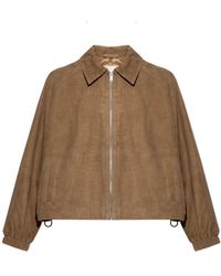 Gestuz - Jassen ,Bruin ,Leer Gzestelle Suede Jacket - Lyst