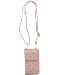 carlo colucci - Tassen ,Roze ,Polyester Mobiele Telefoon Portemonnee Met Logoprint - Lyst