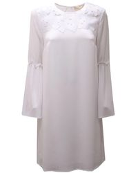 Michael Kors - Kleedjes ,Wit ,Polyester Witte Jurk - Lyst
