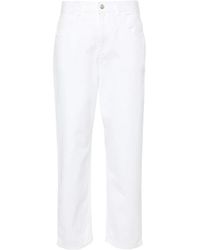 Moncler - Weiße high-rise cropped jeans - Lyst