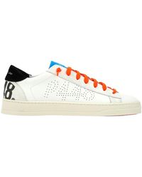P448 - Sneakers bianche con dettagli arancioni - Lyst