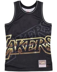 Mitchell & Ness - Fitness ,Zwart ,Polyester Nba Big Face Tank Top - Lyst