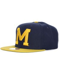Mitchell & Ness - Michigan Wolverines Flache Schirm Snapback Kappe - Lyst