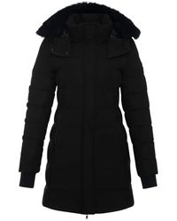 Moose Knuckles - Schwarzer shearling parka - Lyst