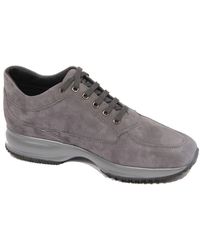 Hogan - Graue Suede Interactive Stud Schuhe - Lyst