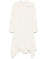 Lanvin - V-Ausschnitt Kordelzug Kleid - Lyst