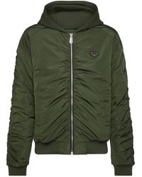 Philipp Plein - Jassen ,Groen ,Nylon Padded Nylon Jacket - Lyst
