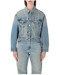 Levi's - Jassen ,Blauw ,Denim Shrunken 90S Trucker - Lyst