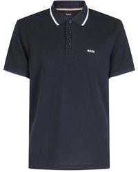 HUGO - Tops ,Blauw ,Katoen Parlay 190 Polo - Lyst