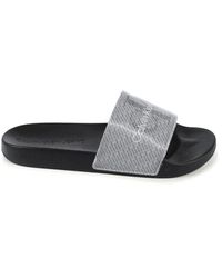 Calvin Klein - Schwarze Slide-Sandalen Für Frauen - Lyst