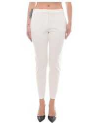 Pinko - Broeken ,Wit ,Polyester Skinny Broeken - Lyst