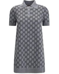 Gucci - Gg Supreme Polo Kleid - Lyst