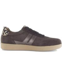 Gabor - Schoenen ,Bruin ,Suède Bruine Sneaker Veters Stijlvol Ondersteunend - Lyst