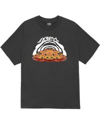 Obey - Tops ,Zwart ,Katoen Vintage Leap Tee Katoenen T-Shirt - Lyst