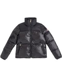 Pyrenex - Jassen ,Zwart ,Korte Glanzende Vintage Donsjack Voor Vrouwen - Lyst