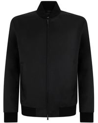 BOSS - Jassen ,Zwart ,Wol Wool Blouson - Lyst