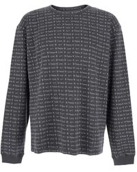 ERL - Truien & Vesten ,Grijs ,Katoen Jacquard Katoenen Sweatshirt - Lyst