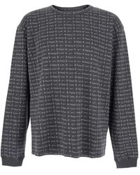 ERL - Truien & Vesten ,Grijs ,Katoen Jacquard Katoenen Sweatshirt - Lyst