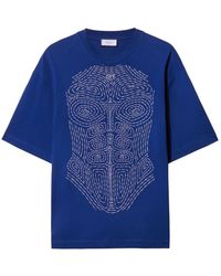 Off-White c/o Virgil Abloh - Blaue t-shirts und polos mit body scan stickerei - Lyst