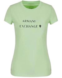 ARMANI EXCHANGE - Einfaches t-shirt - Lyst
