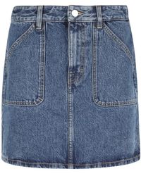 Filippa K - Rokken ,Blauw ,Denim Patch Pocket Mini Rok - Lyst